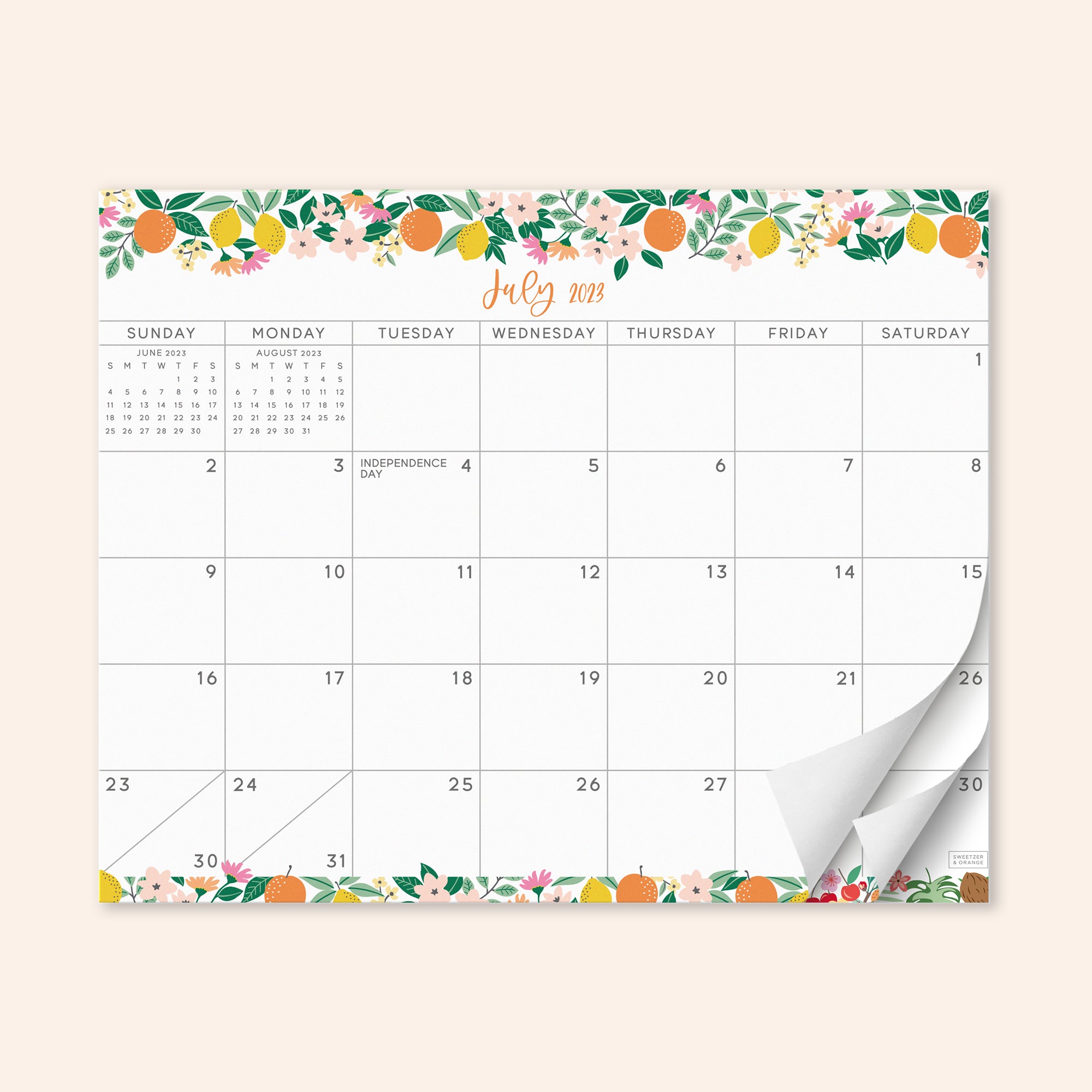 Fruity Refrigerator Calendar Mid-2023 to 2024