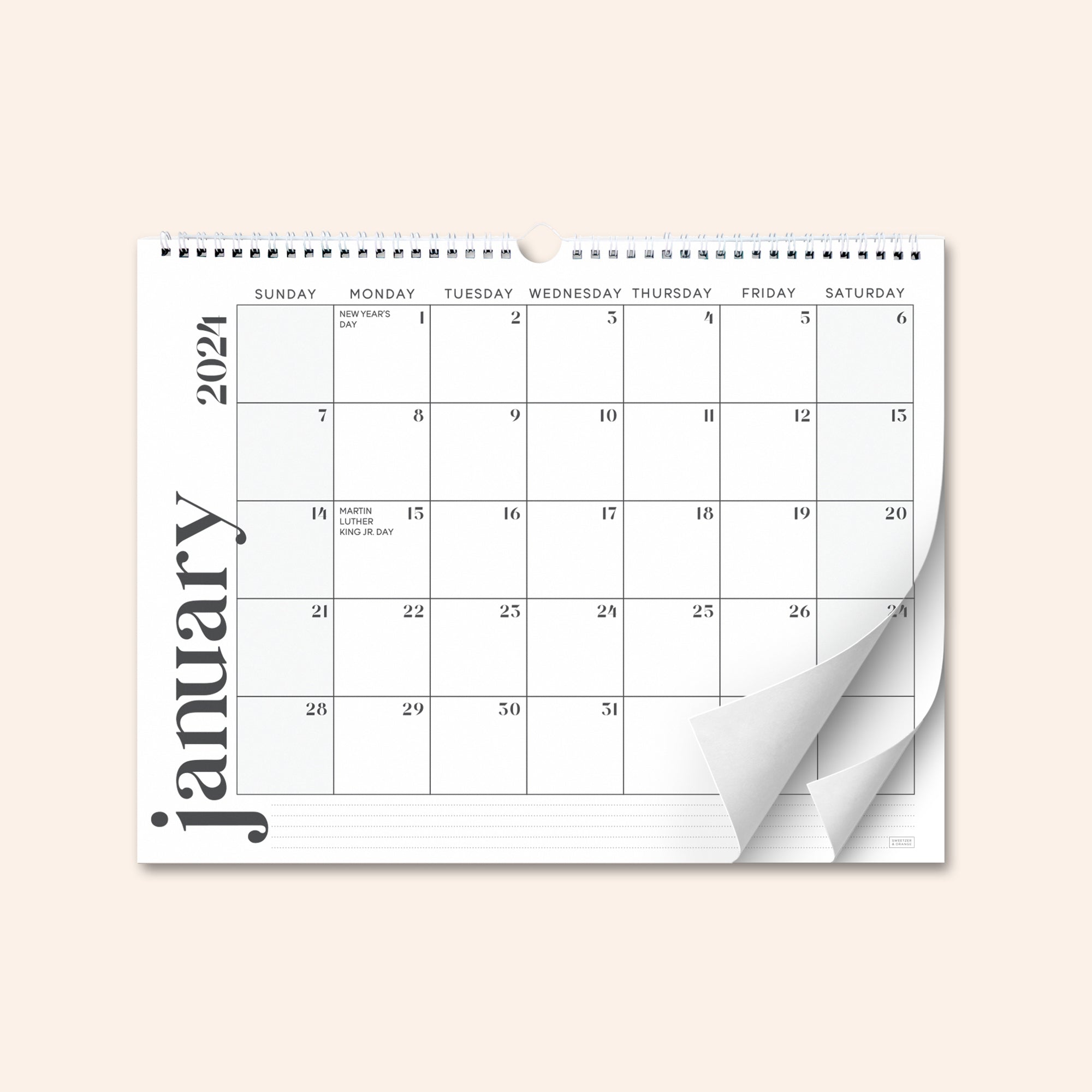 Minimal Wall Calendar
