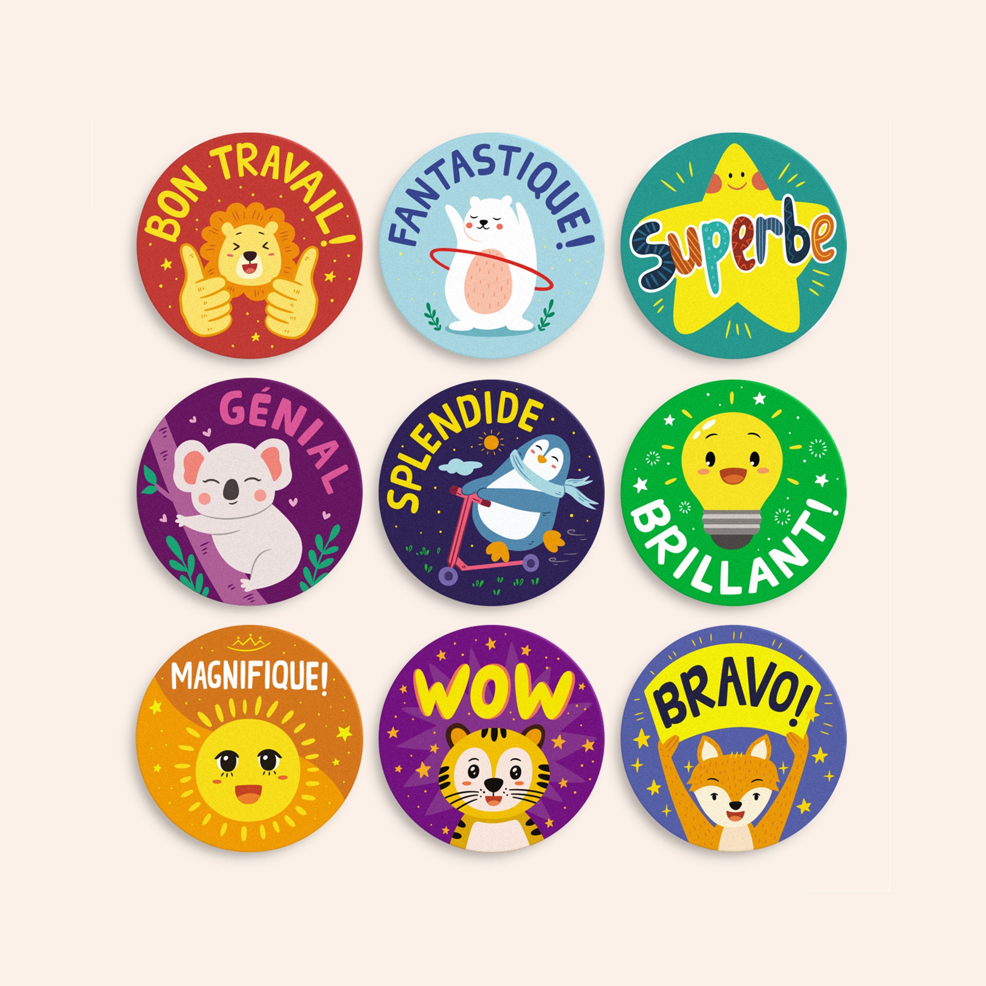 Splendide Reward Stickers in French