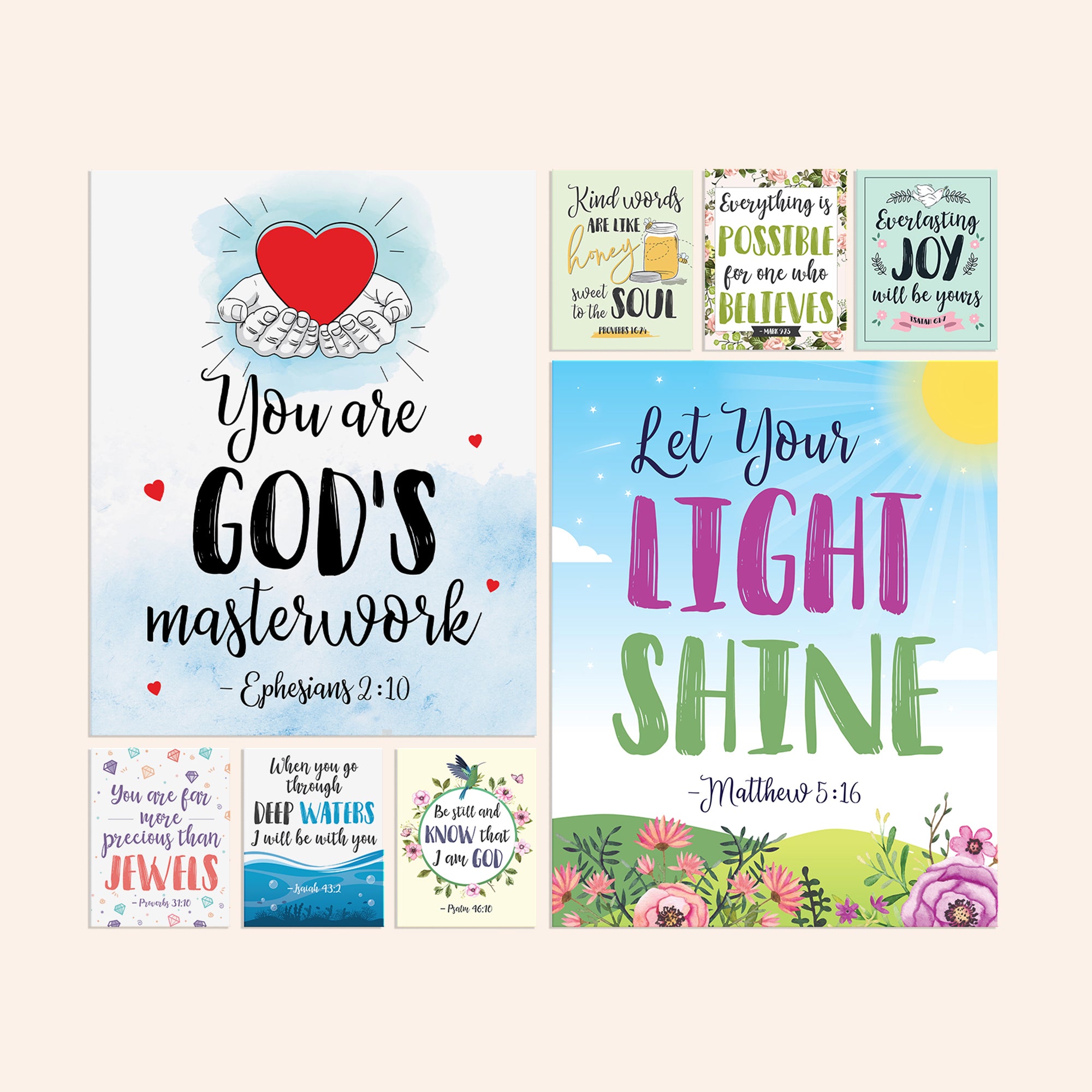 Bible Verse Posters | Set of 8