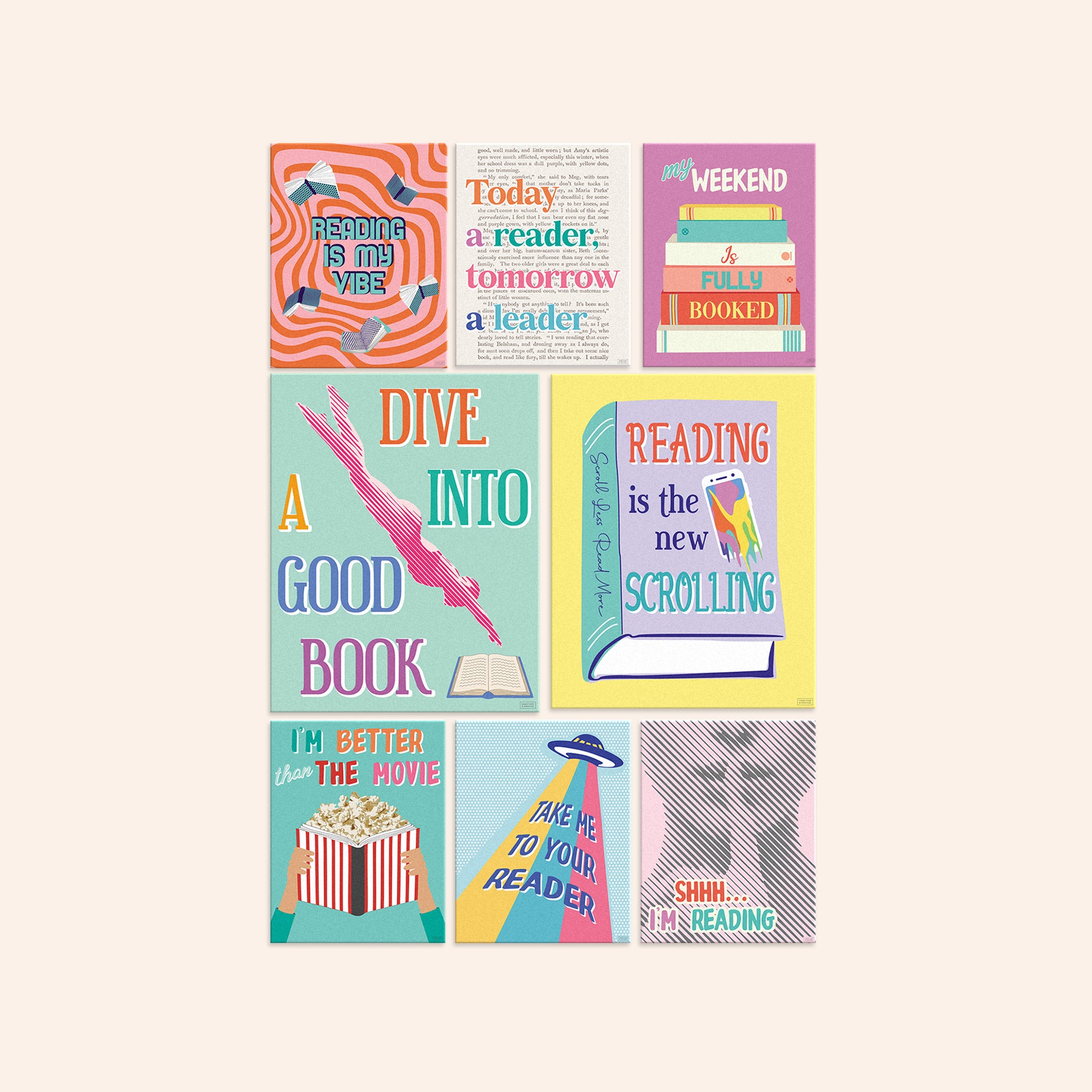 Reading Poster Set | Set of 8