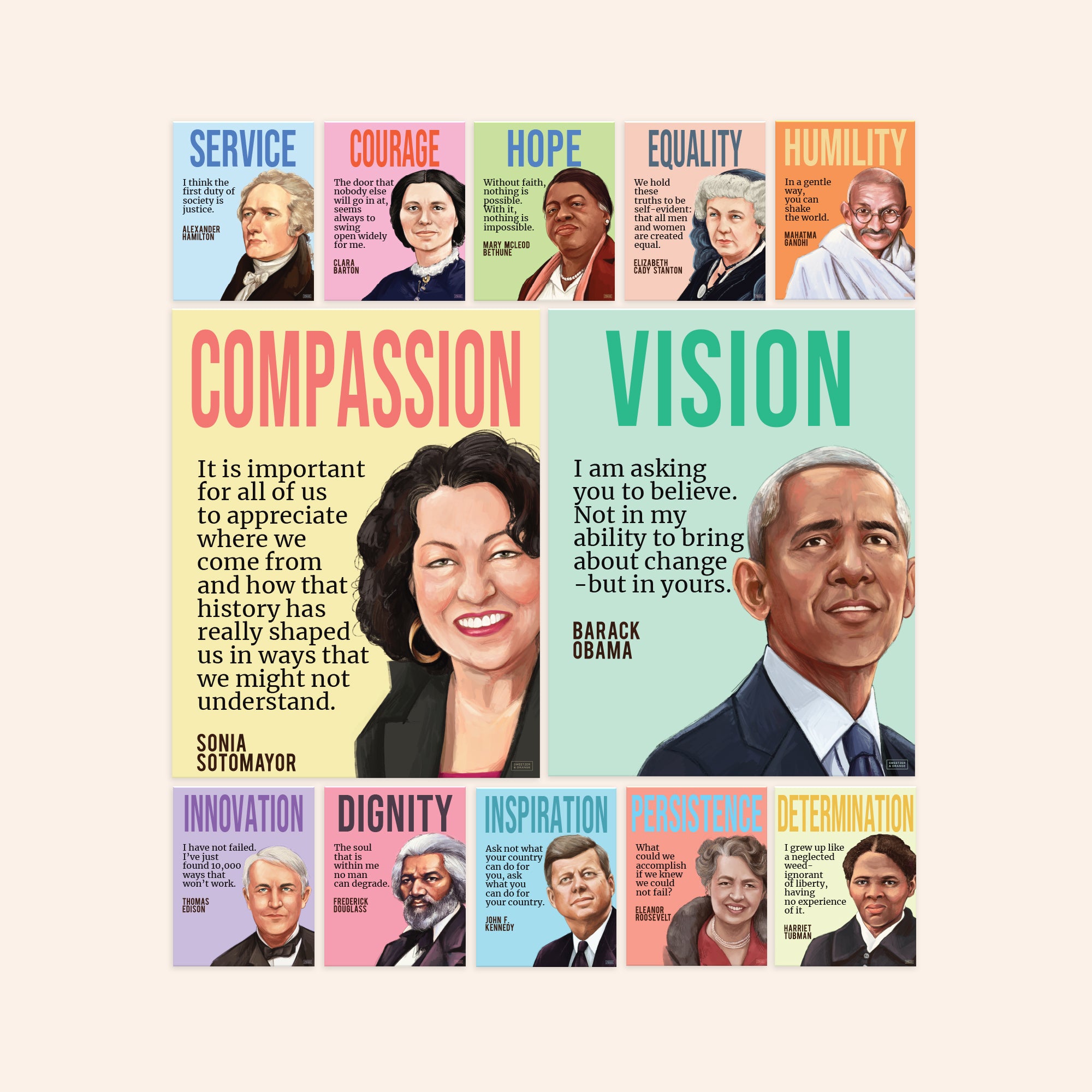Historical Figures Poster Set | Set of 12