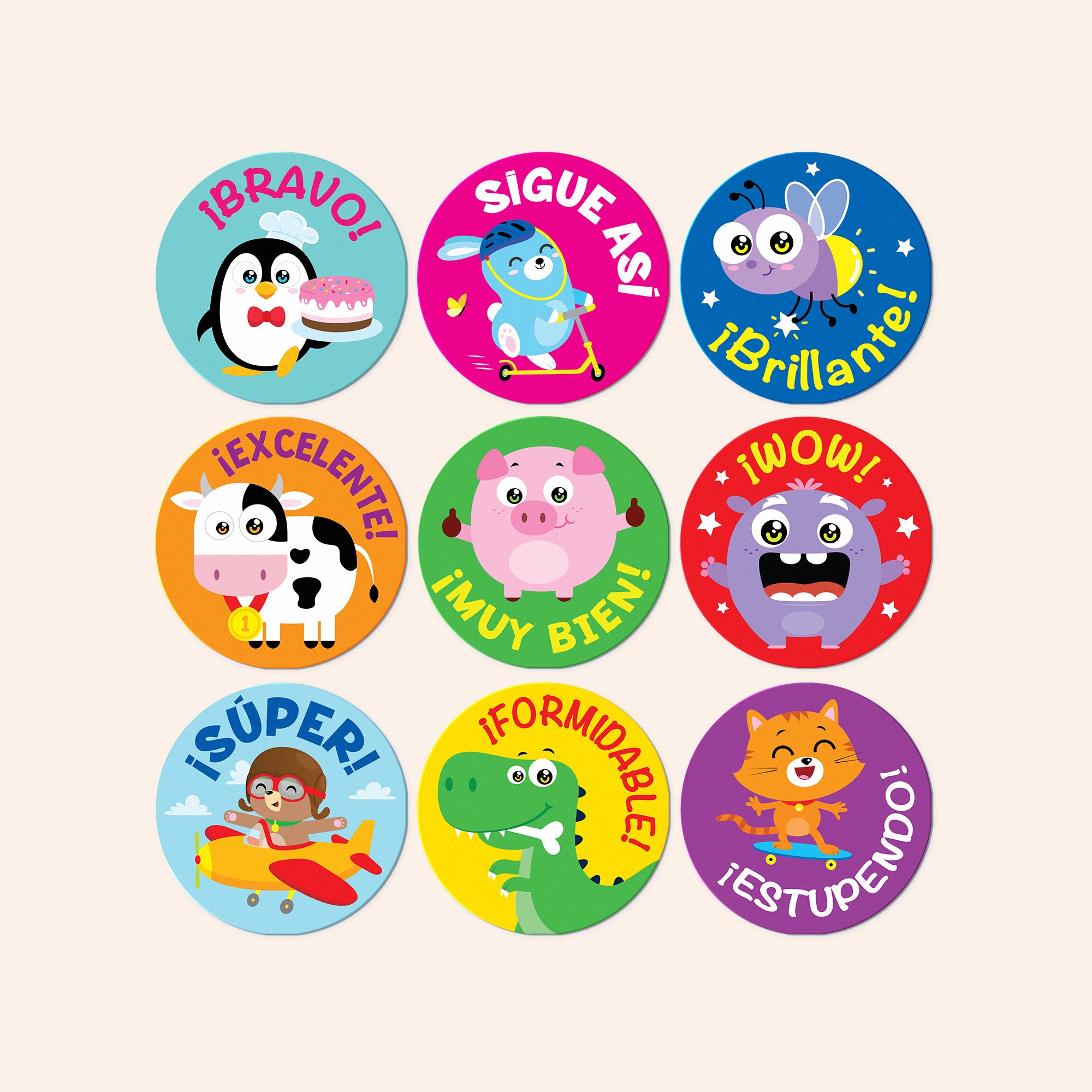 Formidable Reward Stickers in Spanish