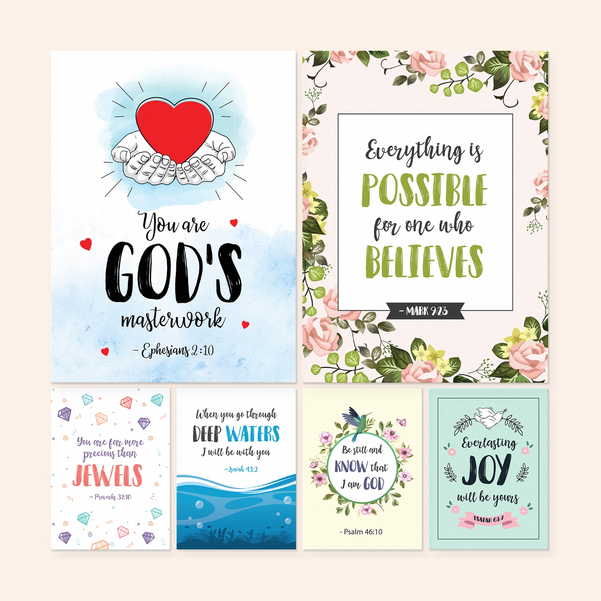 Bible Verse Greeting Cards | Set of 24