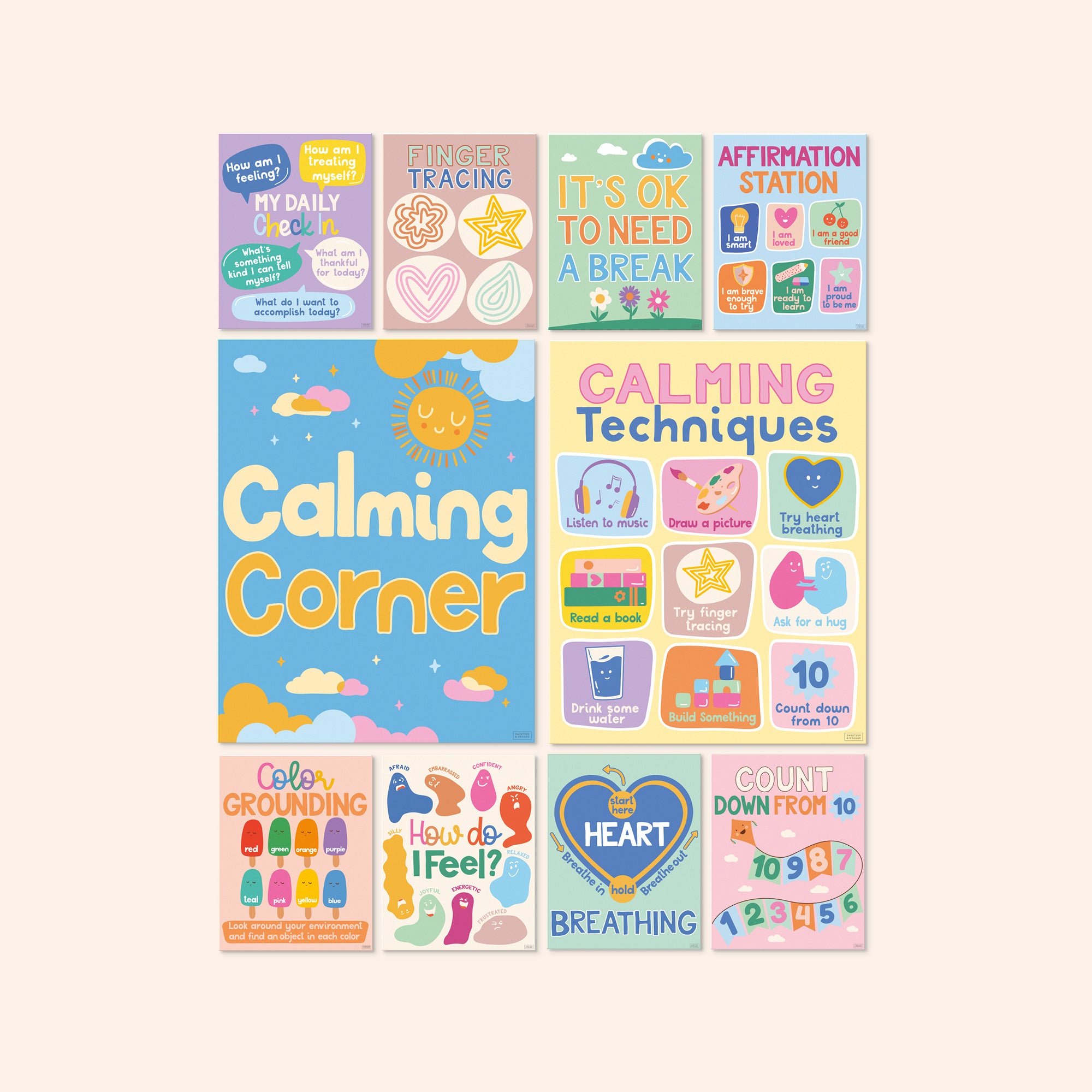 Calming Corner Poster Set | Set of 10