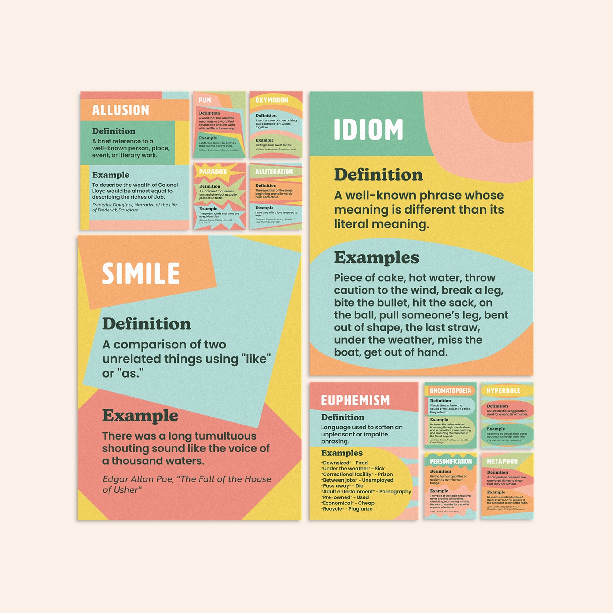 Set of Figurative Language Posters | Set of 12