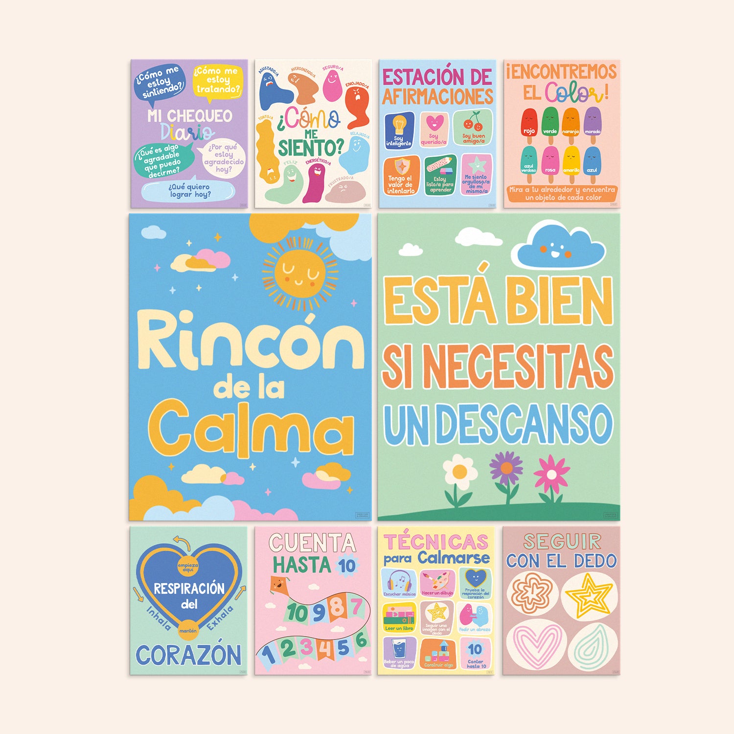 Spanish Calming Corner Poster Set | Set of 10