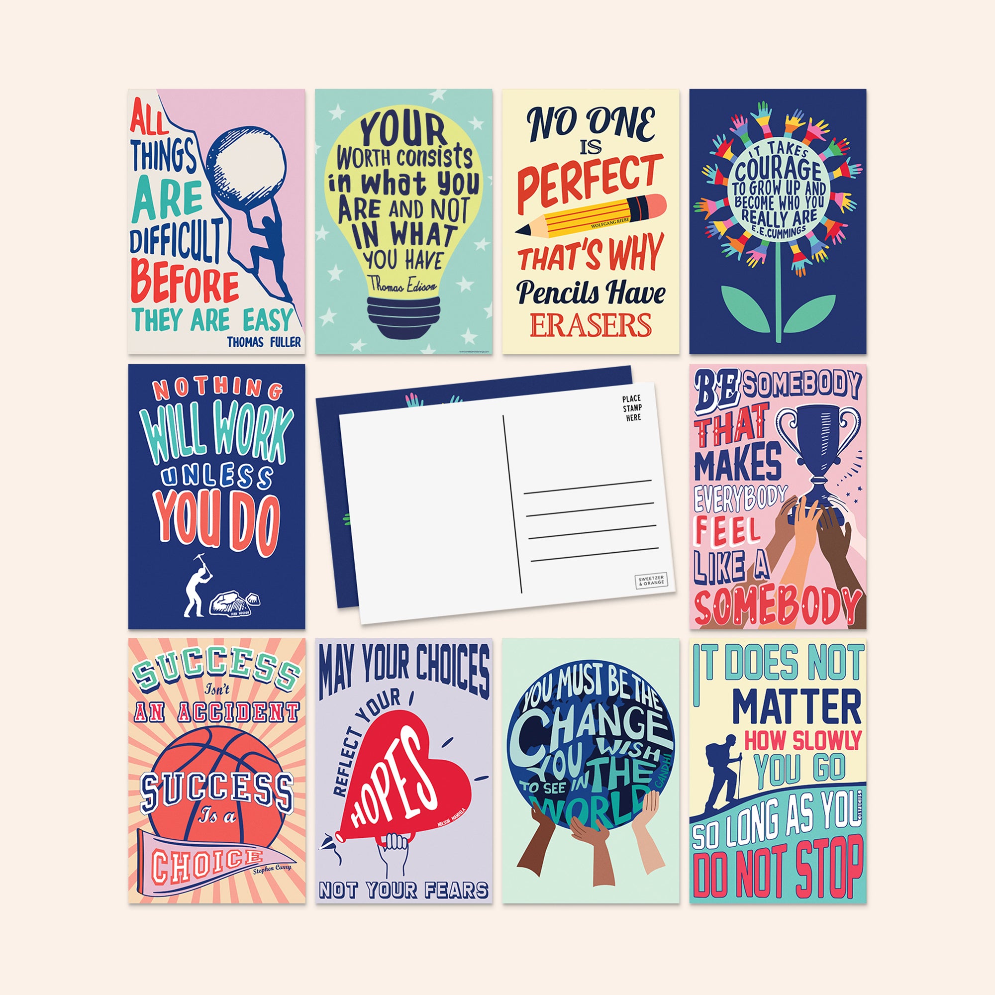 Growth Mindset Postcards | Set of 60
