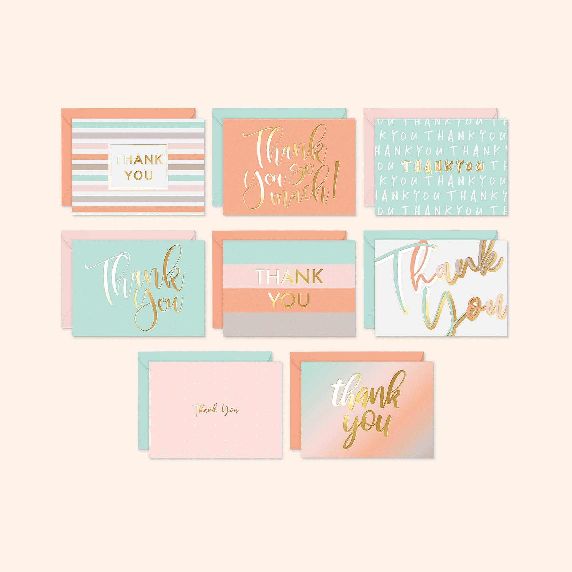 Foil Thank You Cards | Set of 24