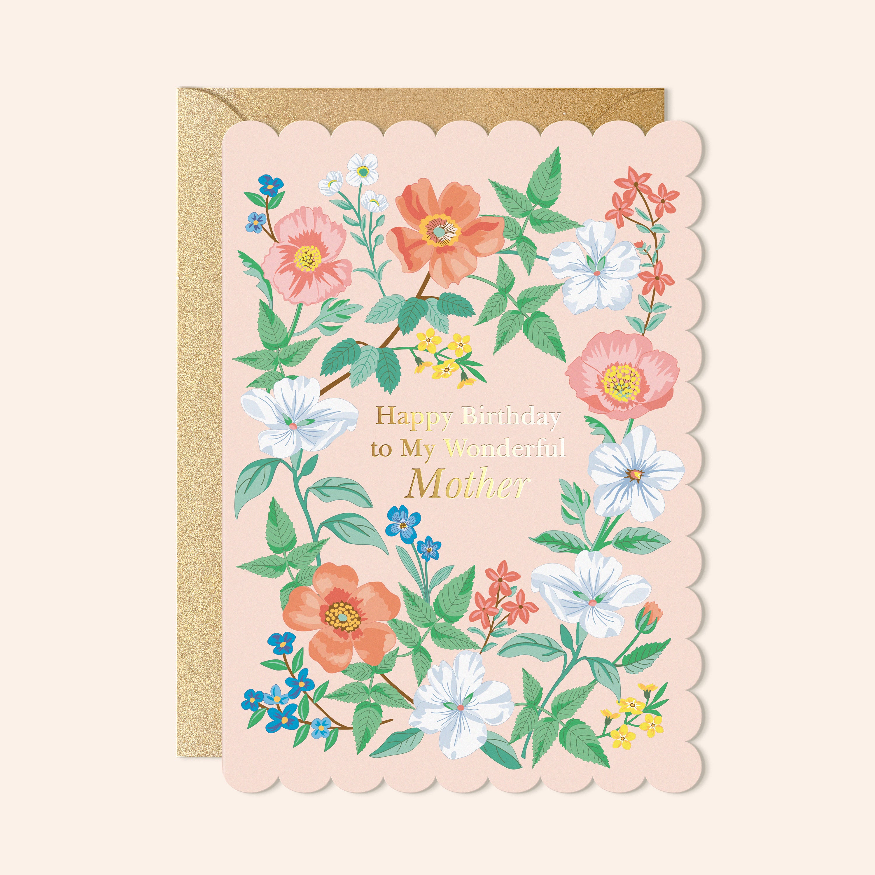 Floral Birthday Card for Mother