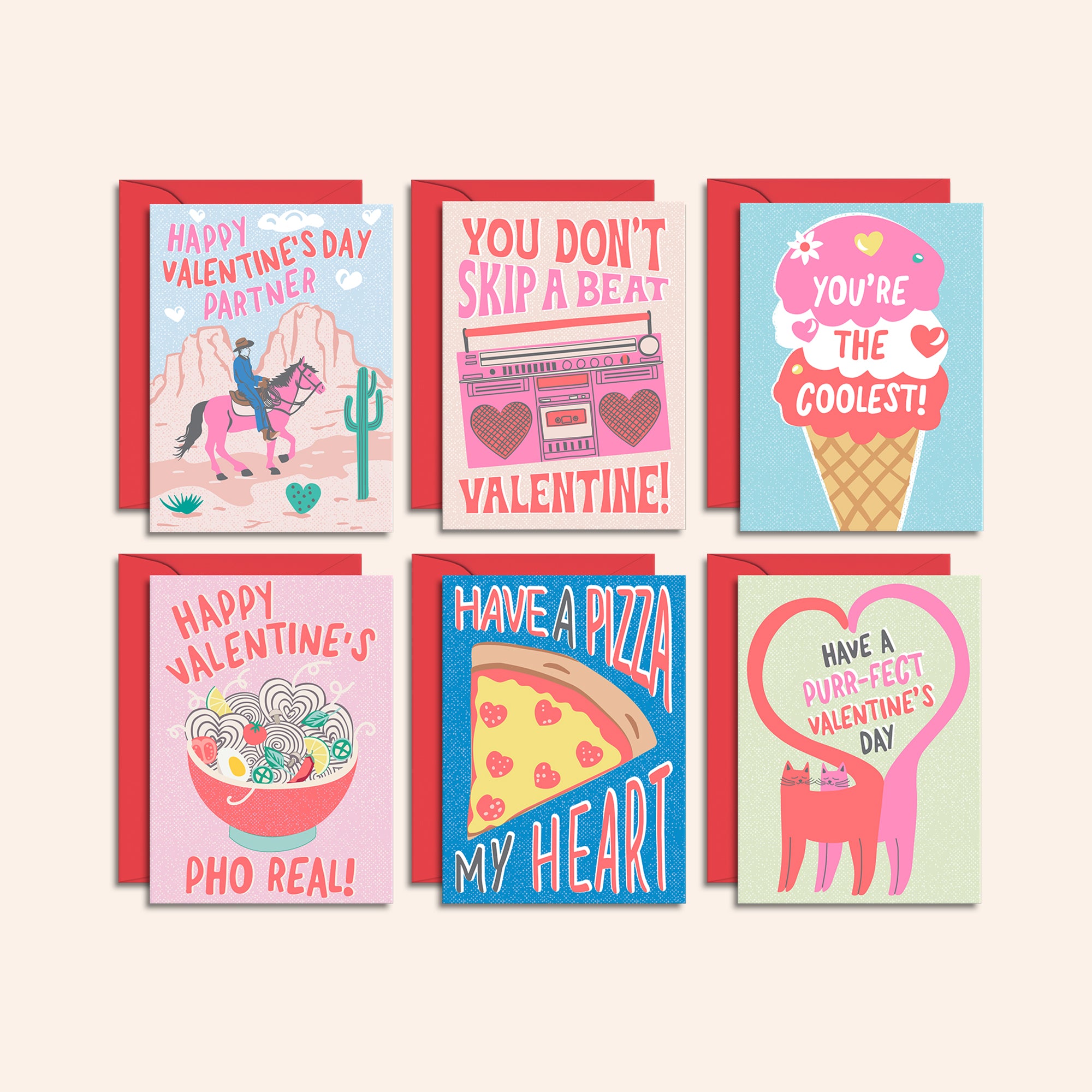 Purr-fect Valentine’s Day Cards | Set of 24