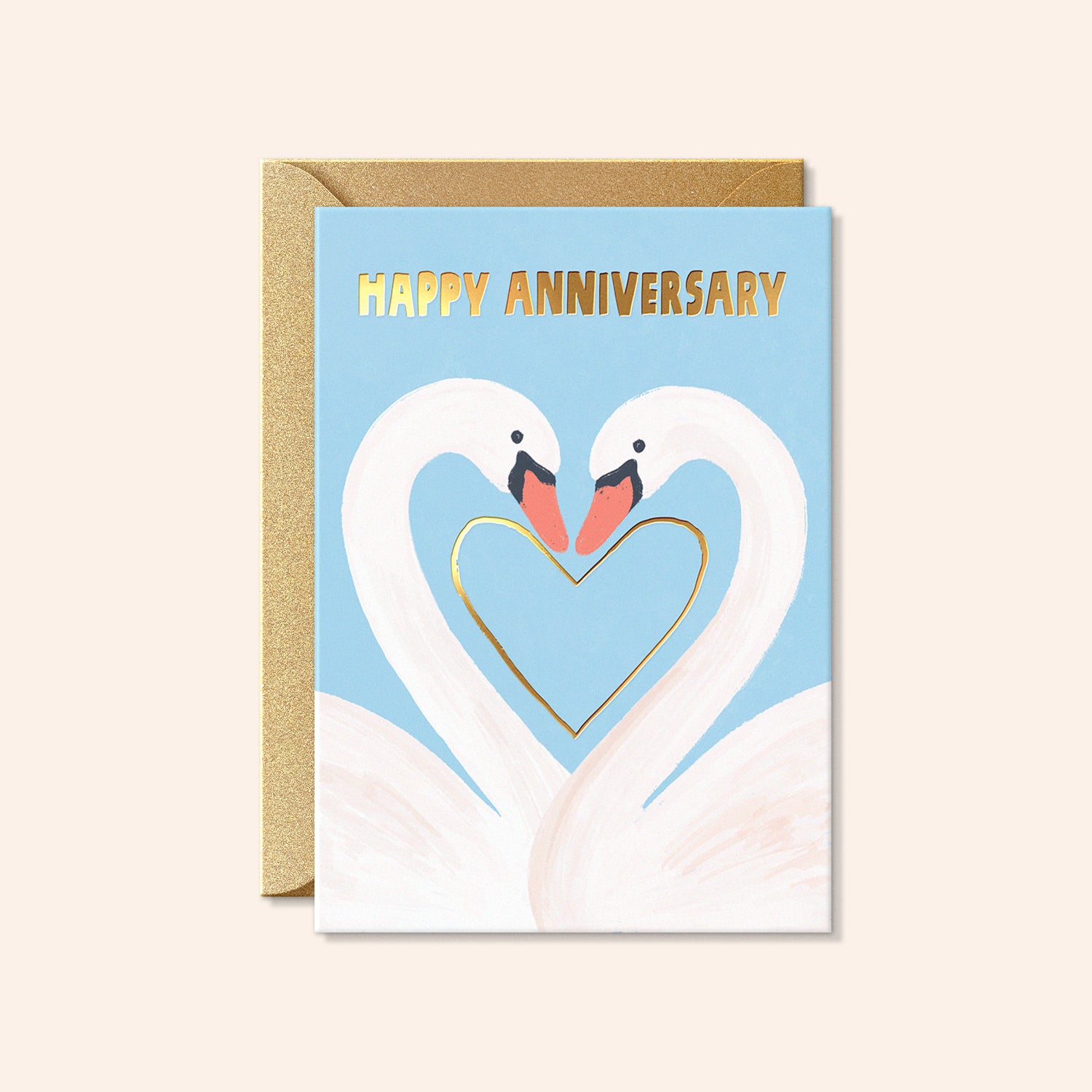 Swans Anniversary Card