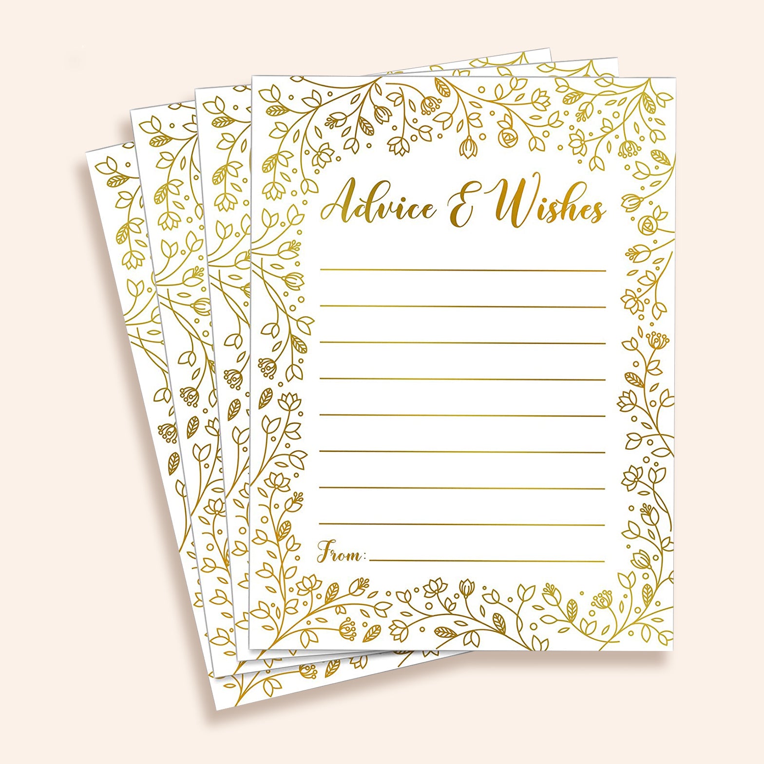50 Gold Foil Advice Cards