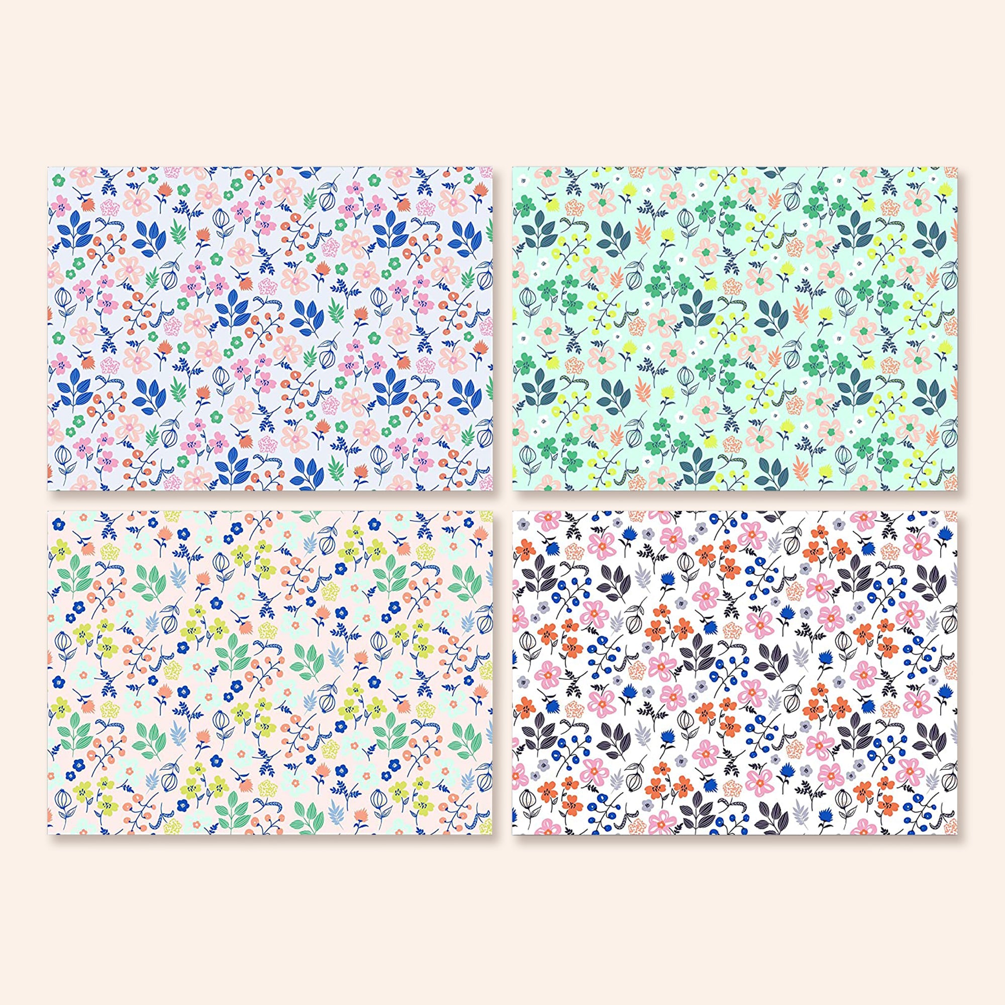 Vintage Floral Notecards | Set of 48