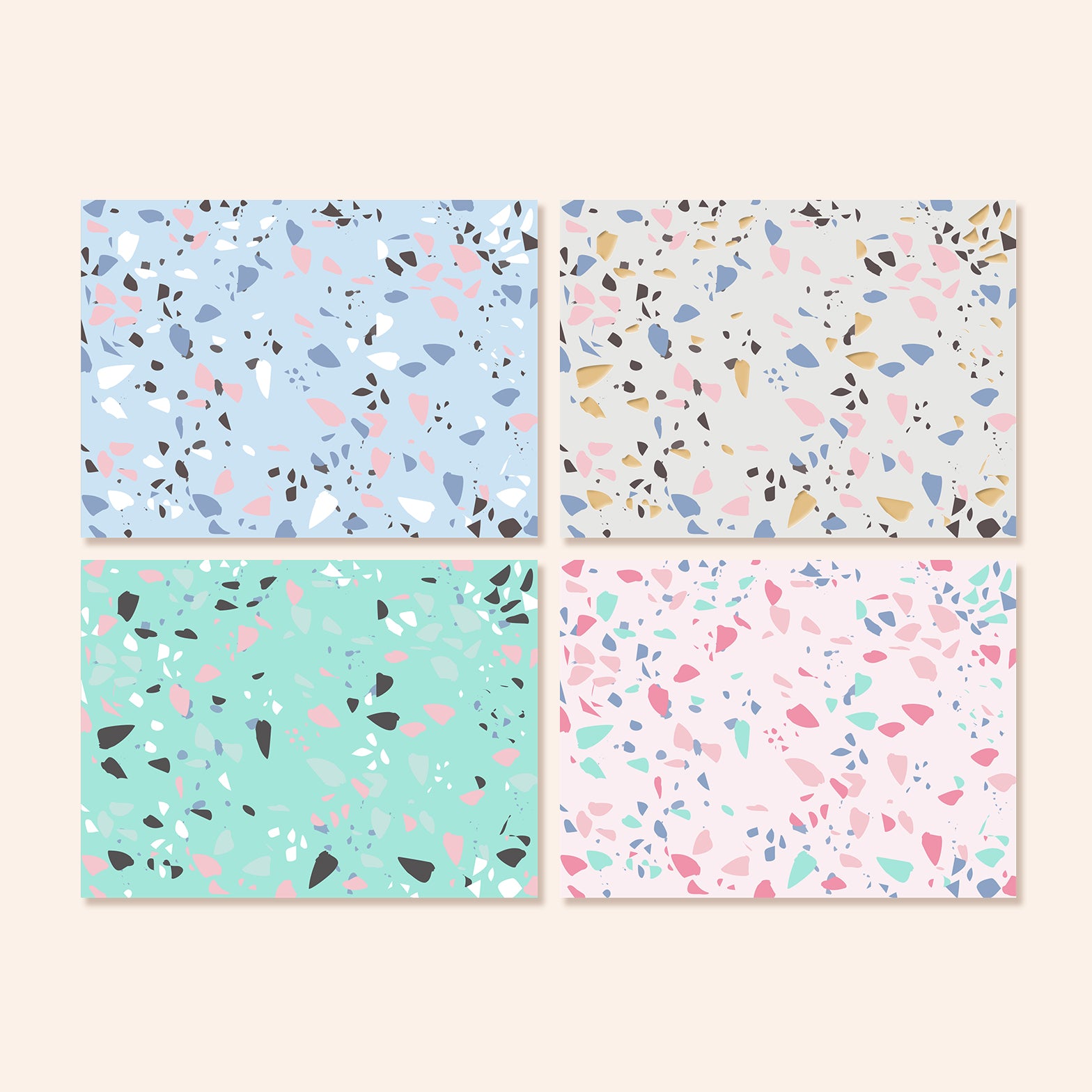 Terrazzo Notecards | Set of 48